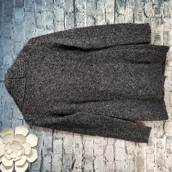 5/$30 🎀 Merona | Gray Marled Knit Wool Blend Chunky Cardigan Sweater Jacket - Picture 8 of 10